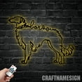 thumbnail image 5 of Craftnamesign Personalized Borzoi Dog Metal Wall Art Led Light, Borzoi Dog Metal Sign, 5 of 5