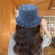 thumbnail image 5 of Sombrero de pescador vaquero con flores, circunferencia de 56-58 cm, sombrero de lavabo con sombrilla de verano para mujer, sombrero protector solar, 5 of 5