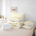 thumbnail image 5 of Homewish Yellow Flower Floral Bedding Comforter Set 7pcs, Kawaii Cartoon Plant King Bedding Sets, Teens Kids Boys Girls Reversible Bed Sheets, Super Cozy Room Decor, 5 of 7