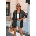 thumbnail image 2 of Zeagoo Plus Size Crochet Cardigan Short Sleeve Open Front Lightweight Summer Boho Kimono Cardigans, 2 of 6
