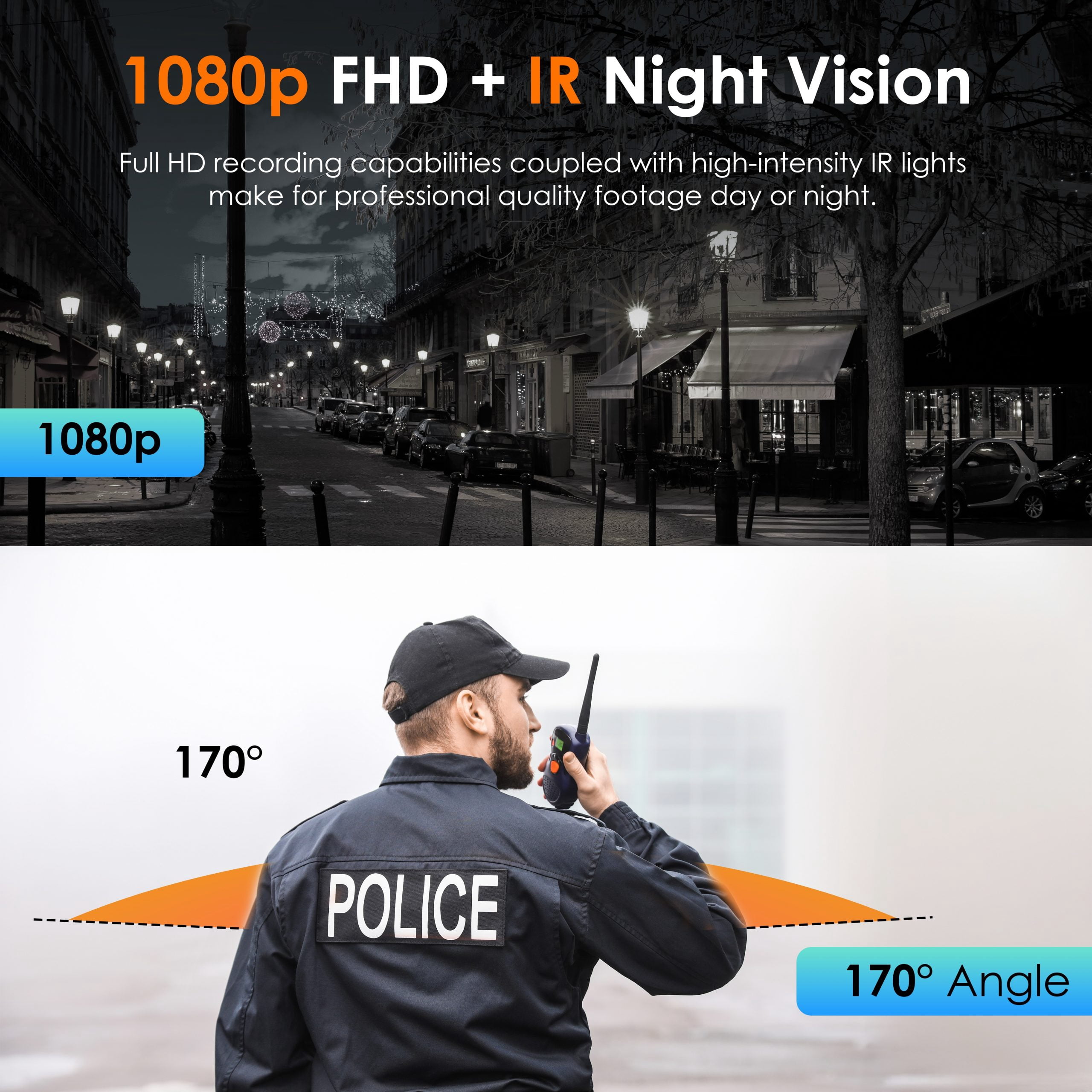 Rexing P3 Mini 1080p FHD Body Video Camera with Type-C Port