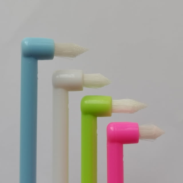 Cepillo de dientes de ortodoncia de un solo paquete oral con cerdas suaves, cepillo interdental corrector, limpieza profunda para adultos