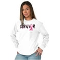 thumbnail image 5 of Breast Cancer Survivor Pink Ribbon Women's Long Sleeve T Shirt Brisco Brands S, 5 of 6
