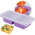 thumbnail image 1 of WWS-Silicone Freezer Molds with Lids,Silicone Soup Freezer Container Molds,Easy Meal Prep Container and Kitchen Storage Solution for Freeze & Store Soup, Sauce, Broth,Leftovers (Purple2), 1 of 4