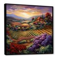 thumbnail image 2 of Designart "Vibrant Vineyard Liquid Canvas" Vineyard Floater Framed Canvas Wall Art, 2 of 5