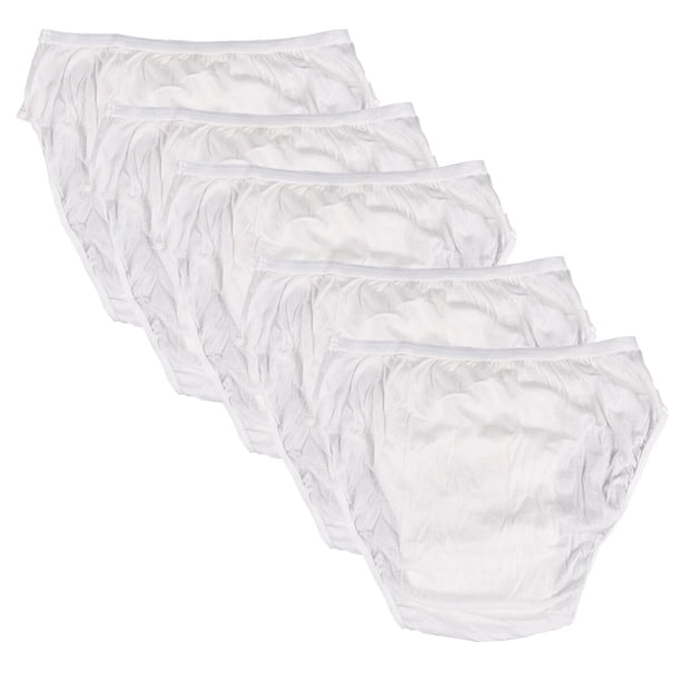 EeaseMX 5 calzoncillos de algodón desechables para hombre, talla XXXL (blancos)