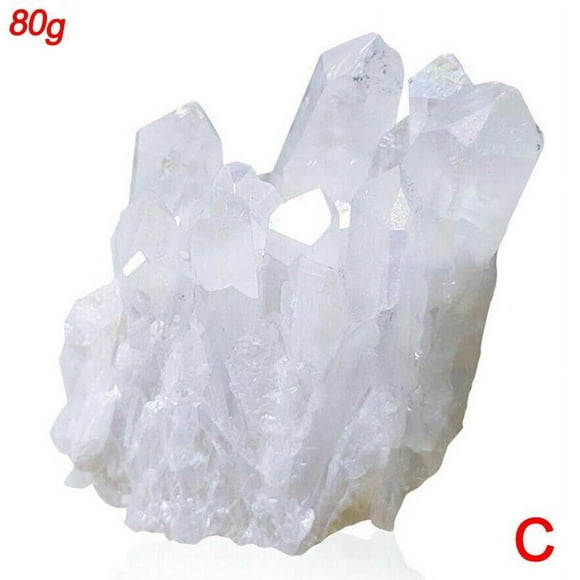 Natural White Crystal Cluster Quartz Crystal Healing Reiki Stone Point Specimen