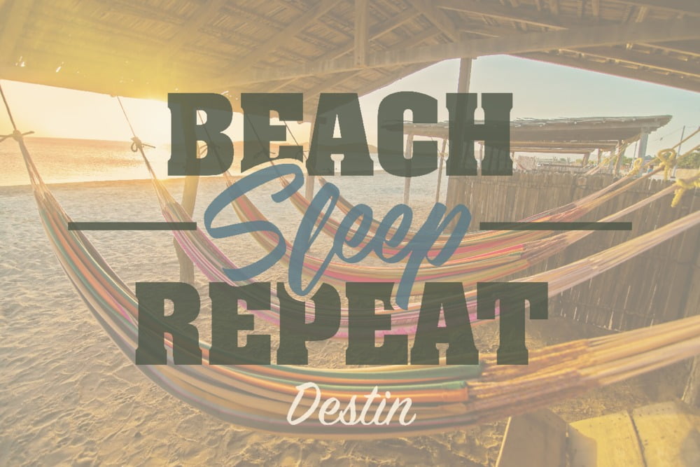 Destin, Florida, Beach, Sleep, Repeat, Hammocks on Beach at Sunset