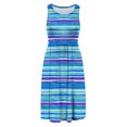 thumbnail image 6 of Babysbule Woman Summer Dresses Women's Sleeveless Loose Plain Dresses Casual Short Dress With Pockets Tie-Dye Rainbow Gradient Print Dress, 6 of 7