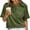 Army green, variant on Womens Oversized Crop Tops Workout Short Sleeve T Shirts Summer Casual Loose Fit Basic Tee Shirts with Pockets