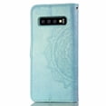 thumbnail image 2 of Galaxy S10 Wallet Cases and Covers, Allytech Slim Premium PU Flip Stand Cover Mandala Embossed Full Body Protection with Card Holder Magnetic Closure for Samsung Galaxy S10 Phone, Green, 2 of 9