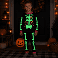 thumbnail image 5 of Boys Halloween Skeleton Pajamas Glow in The Dark Cotton 2 Piece Sleepwear Set Long Sleeve Kids PJs for Toddler Boys 3T, Heart II, 5 of 8