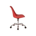 thumbnail image 4 of Emerson Red Faux Leather Office Chair with Pneumatic Chrome Base, 4 of 4