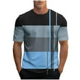 thumbnail image 2 of Shirts for Men under $5 Short Sleeve Round-Neck Casual Print Sports T-shirt, 2 of 4