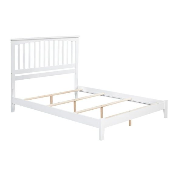 Mission Queen Traditional Bed in White