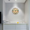 thumbnail image 5 of Yayeee Wall Clock Battery Operated 11.9" Silent Quartz Non-Ticking for Living Room Decor, Sunshine Pineapples, 5 of 8