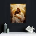 thumbnail image 4 of Awypu Man hugging Jesus Canvas Prints Wall Art Painting, Heaven's light, In the arms of Jesus, Landscape Canvas Picture Christ Artword Home Decor for Bedroom, Living Room, Kitchen, 4 of 4
