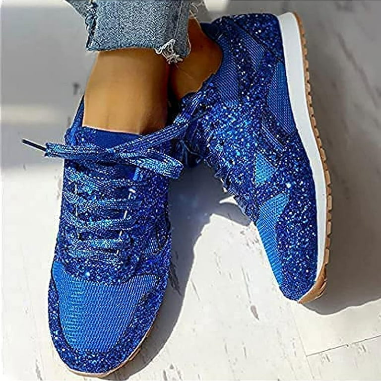 Dbzhuyn Fashion Glitter Sneakers for Women,Women's Glitter Platform Wedge  Sneakers Lightweight Sparkly Sequin Athletic Tennis Walking Shoes Non Slip  Casual Bling Sneakers Comfort Shoes (8, B1-Silver) - Yahoo Shopping