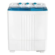 Ktaxon Portable Washing Machine 20lbs Blue Top Load Washing Machine with Twin Tub and Drain Pump