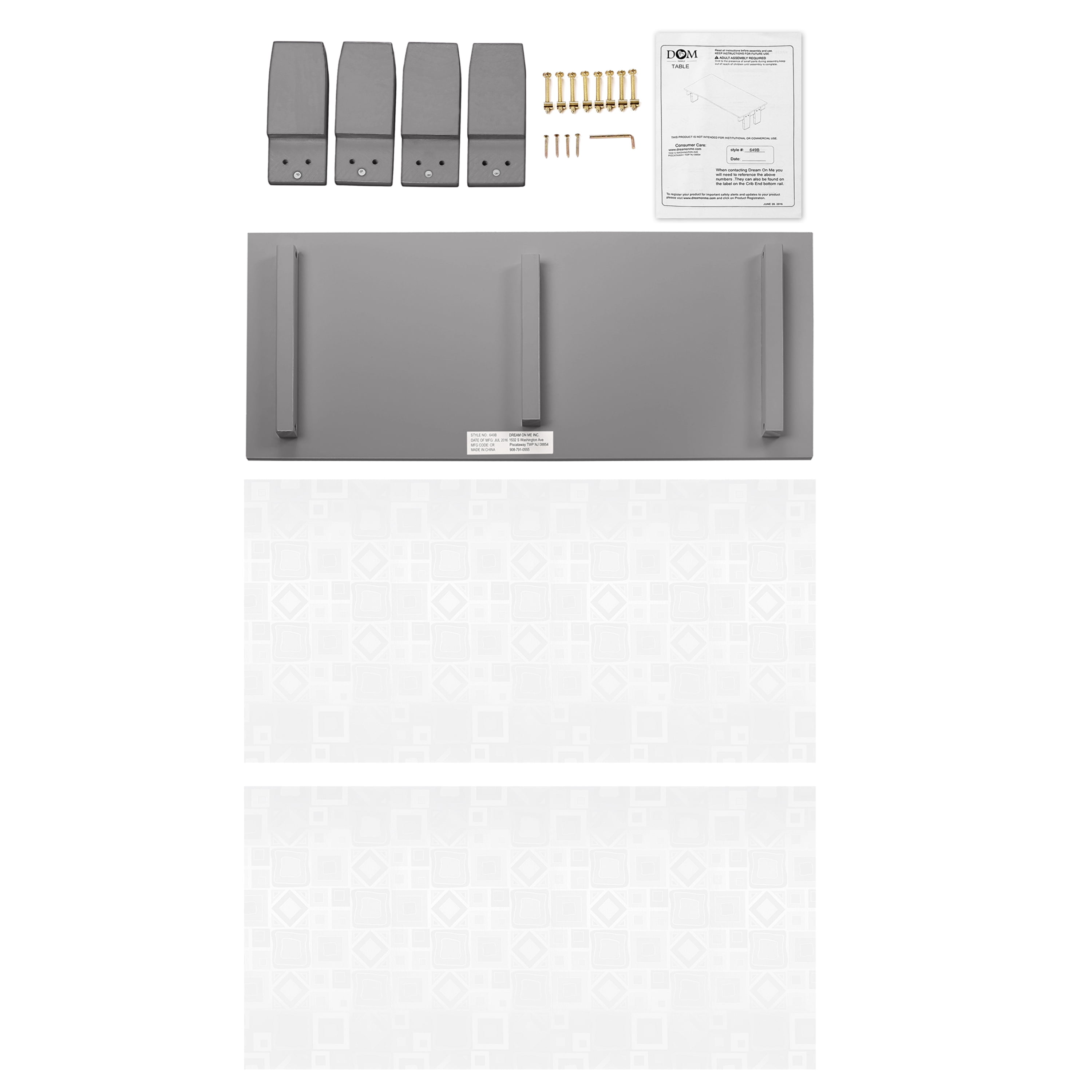 Dream On Me 3 in 1 Toddler Bed Convertible Kit In Storm Grey