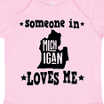 thumbnail image 4 of Inktastic Michigan Travel Gift Someone Loves Me Boys or Girls Baby Bodysuit, 4 of 5