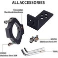 thumbnail image 3 of 2 Pack Motorcycle Fork Tube Clamps Horizontal/Vertical Installation LED Light Bar Mount 22mm-36mm, 3 of 5