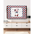 thumbnail image 5 of Independence Gnomes American Star Outdoor TV Cover 60 to 65 Inch Waterproof, Flag Color Buffalo Plaid Checker 600D Oxford TV Covers with Zipper, Outside Flat TV Screen Protector 58"Wx37"Hx4.5"D, 5 of 7