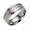 Silver, variant on Unisex glowing Jesus fish faith band ring in stainless steel, bordered 8mm profile, sizes 6-13, two motif tones with a green low-light effect for evening wear