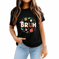 thumbnail image 2 of Bruh Funny Christmas Red Plaid Xmas T-Shirt for Adults Men and Women, 2 of 4