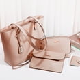 thumbnail image 4 of Bolsos de mano de cuero sintético a la moda para mujer, bolso de hombro, bolso con asa superior, conjunto de 4 Uds., 4 of 5