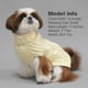 thumbnail image 5 of Jersey KYEESE para perros, cuello alto, tejido trenzado, para perros pequeños, color beige, 5 of 8