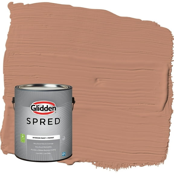 Glidden Spred Terrazzo Tan / Orange Semi-Gloss Interior Paint with Primer, 1 Gallon