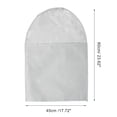 thumbnail image 4 of Unique Bargains 3 Pcs Dustproof Bottom Opening Garment Bag Gray 23.62"x17.72", 4 of 6