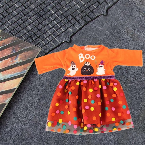 Set De Ropa Naranja Dulce Para Muñecas Bebé De 14 A 18 Pulgadas – 4 Piezas Con Abrigo, Falda De Tul Y Calcetines, Ideal Para Muñecas De 35 A 43 Cm