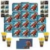 B-THERE Jurassic World Party Pack Bundle - Jurassic World Birthday Set, Seats 16: Plates, Cups, Napkins and Stickers. Childrens Party Supplies