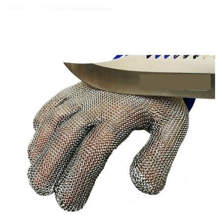 

Grade 5 Anti Anti Cutting Gloves Stainless Steel Wire Anti Cutting Self-protection Gloves Labor Prying Oyster Metal Gloves -------- Comfortable and Flexible