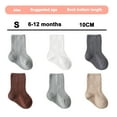 thumbnail image 2 of Laklulu calcetines de algodón para recién nacidos, calcetines de cuello redondo, calcetines neutros de color sólido para bebés, calcetines tobilleros para niños y niñas, 2 of 5