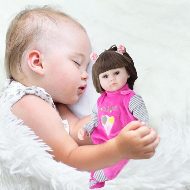 Muñeca 45cm Simulación Baby Doll Niño Vinilo Educación Durmiendo Reborn Doll (A)