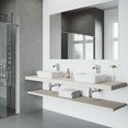 thumbnail image 3 of VIGO Matte Stone Marigold Composite Rectangular Vessel Bathroom Sink in White with Niko Faucet in Chrome and Pop-Up Drain, 3 of 10
