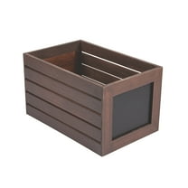 Lg Stained Wood Crate W Chalkboard Label - Home Decor - 1 Piece