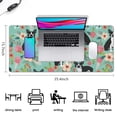 thumbnail image 5 of Long Mouse Pads for Desk,Boston Terrier Floral Flowers Desk Mats on Top Of Desks, Desk Mouse Pad Extra Large with 3mm Non-Slip Base and Stitched Edge for Gaming,Office,Work,Home 35.4"x15.7", 5 of 6
