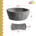 thumbnail image 2 of Handmade Mexican Molcajete Mortar and Pestle, Volcanic Stone Grinder for Spices, Salsa, Guacamole, and More, Authentic Molcajete de Piedra Volcanica Made in Mexico。, 2 of 14