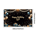 thumbnail image 3 of Birthday Decoration Banner Happy Birthday 12th Party Birthday Banner for Celebration Indoor Decoration Kids Event, 3 of 7