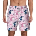 thumbnail image 3 of Uemuo Cartoon Poodle Dog Pattern Mens Swim Trunks Quick Dry Board Shorts with Mesh Lining, Stretch Beach Shorts Quick Dry No-Chafing Board Shorts-Small, 3 of 9