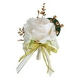 thumbnail image 1 of Flor en el ojal de boda, flor en el ojal de Rosa Artificial, regalos del Día de San Valentín, broche para novio, Pin para traje para eventos, fiesta y champán, 1 of 8