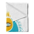 thumbnail image 2 of Yin Yang Soft Flannel Fleece Throw Blanket, Day and Night Concept Contrast Design with Sun and Moon, Cozy Plush for Indoor and Outdoor Use, 50" x 60", Earth Yellow Sky Blue, by Ambesonne, 2 of 5
