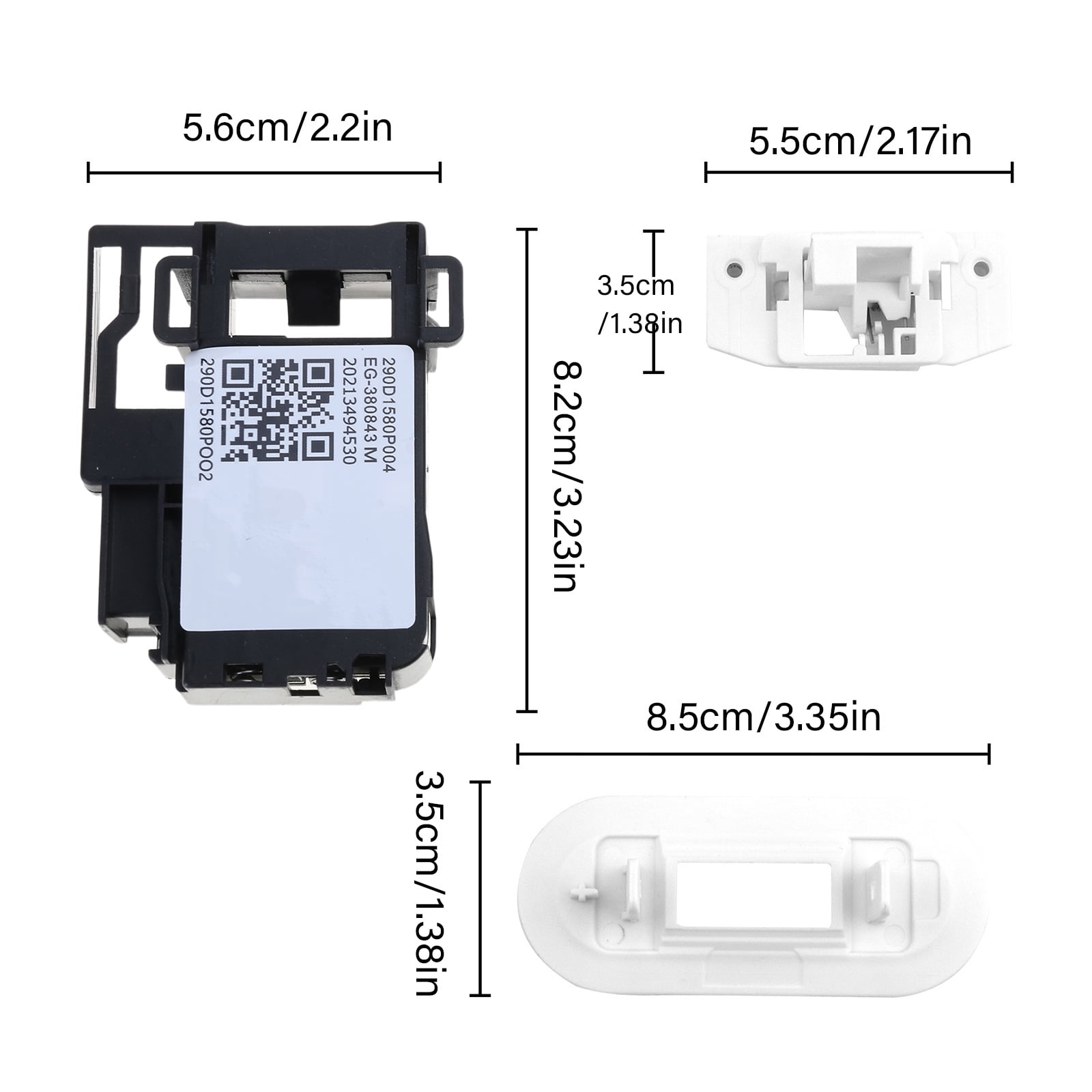 Door Lock Assembly Set Lid Lock Switchs Maintenance Plastic Texture Service Replacement Set WH01X27954 WH01X24381