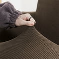 thumbnail image 3 of Stretch Plush Sofa Slipcover, Soft Sofa Cover, Thicken Couch Covers Anti-Slip Furniture Protector For 1 2 3 4 Seater Couch Slipcover-Light brown-2 Seater (145-185CM)57-73in, 3 of 7