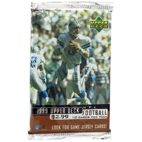NFL Upper Deck 1999 Football Trading Card HOBBY pack (10 Cards)