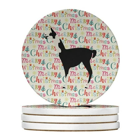 

Carolines Treasures WDK2763RCS4 4 x 4 in. Unisex Llama Q Ara Christmas Large Sandstone Coasters - Pack of 4